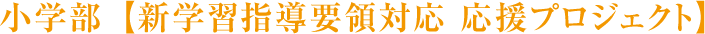 小学部【新学習指導要領対応 応援プロジェクト】
